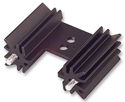WAKEFIELD THERMAL 637-10ABP Heat Sink, Square, Black Anodized, Wave-Solderable, 76 °C/W, TO-220, 34.9 mm, 25.4 mm, 12.7 mm