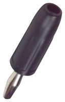 TENMA SPC15427 Banana Test Connector, Plug, Cable Mount, Nickel Plated Contacts, Black
