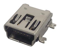 SAMTEC MUSB-05-S-B-SM-A USB Connector, Mini USB Type B, USB 2.0, Receptacle, 5 Ways, Surface Mount, Right Angle