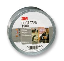 3M 1900 Duct Tape, PE (Polyethylene) Film, Silver, 48 mm x 54.9 m