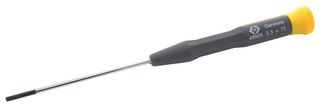 CK TOOLS T4880X 257 Screwdriver, Slotted, Xonic, 75 mm Blade, 2.5 mm Tip, 172 mm Overall