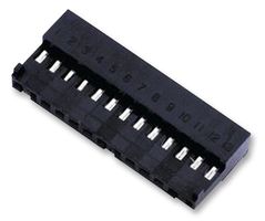 AMP - TE CONNECTIVITY 3-643813-6 IDC Connector, Red, IDC Receptacle, Female, 2.54 mm, 1 Row, 6 Contacts, Cable Mount