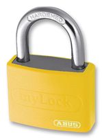 ABUS T65AL/40 YELLOW PADLOCK, ALUMINIUM, YELLOW, 40MM