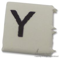 PRO POWER LHS3-1TW/Y Wire Marker, Pre Printed Heat Shrinkable Sleeve, Y, PO (Polyolefin), White, 5mm x 6mm, 3 mm