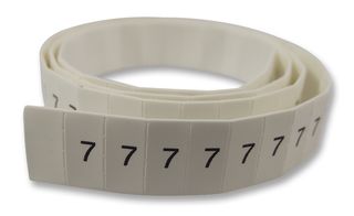 PRO POWER LHS6-2TW/7 Wire Marker, Pre Printed Heat Shrinkable Sleeve, 7, PO (Polyolefin), White, 5mm x 10mm, 6 mm