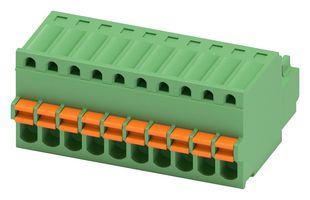 PHOENIX CONTACT 1881406 Pluggable Terminal Block, 2.5 mm, 10 Ways, 26 AWG, 20 AWG, 0.5 mm², Push In