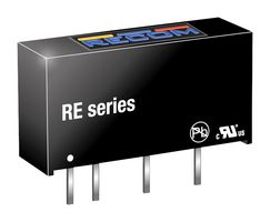 RECOM POWER RE-0505S Isolated Through Hole DC/DC Converter, ITE, SIP, 1:1, 1 W, 1 Output, 5 V