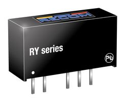 RECOM POWER RY-0505S Isolated Through Hole DC/DC Converter, ITE, SIP, 1:1, 1 W, 1 Output, 5 V