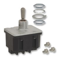HONEYWELL 1NT1-7 Toggle Switch, (On)-Off-(On), SPDT, Non Illuminated, NT Series, Panel Mount, 15 A