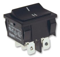 TE CONNECTIVITY - AMP 1-1634200-3 Rocker Switch, On-On, DPST, Non Illuminated, Panel Mount, Black, PRE Series