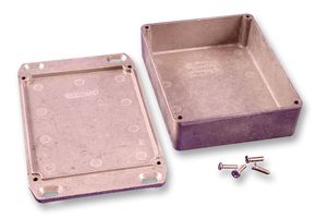 HAMMOND 1590XXFLBK. Metal Enclosure, Diecast, Flanged Lid, IP54, Wall Mount, Diecast Aluminium, 145 mm, 121 mm, 39 mm