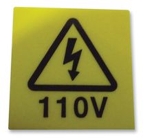 PRO POWER 7827640 Label, Self Adhesive, 19 mm, 19 mm, Vinyl, 110V