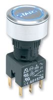 APEM A1PCA1X220J203 Industrial Pushbutton Switch, A1 Series, 22 mm, DPDT, Off-On, Flush, Natural