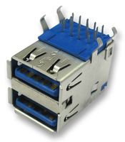 WURTH ELEKTRONIK 692141030100 USB Connector, USB Type A, USB 3.0, Receptacle, 18 Ways, Through Hole Mount, Horizontal