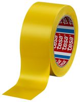 TESA 60760-00095-01 Hazard Warning Tape, Floor Marking, PVC (Polyvinyl Chloride), Yellow, 50 mm x 33 m