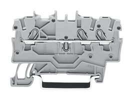 WAGO 2000-1401 DIN Rail Mount Terminal Block, 4 Ways, 24 AWG, 16 AWG, 1.5 mm², Clamp, 13.5 A