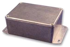 HAMMOND 1590DF Metal Enclosure, Shielded, Diecast, Bottom Flange, IP54, Small, Diecast Aluminium, 188 mm, 120 mm