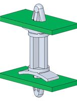 ESSENTRA COMPONENTS DLCBSM-3-01 PCB Support, Dual Lock, Nylon, 4.8 mm Height, 40 Pack