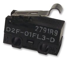 OMRON ELECTRONIC COMPONENTS D2F01FL3D Microswitch, Miniature, Simulated Roller Lever, SPDT, Solder, 100 mA, 30 V
