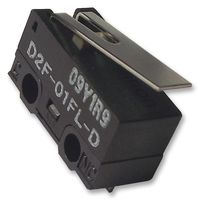 OMRON ELECTRONIC COMPONENTS D2F01FLD Microswitch, Miniature, Lever, SPDT, Solder, 100 mA, 30 VDC
