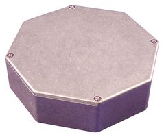 HAMMOND 1590STPC Metal Enclosure, Diecast, Octagon, Small, Diecast Aluminium, 39.2 mm, 132.8 mm, 132.8 mm, IP54