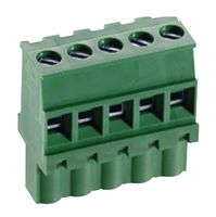 MULTICOMP PRO MC000155 Pluggable Terminal Block, 5 mm, 5 Ways, 24 AWG, 12 AWG, Screw