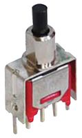 MULTICOMP PRO MC8MS8P1B06VS2QES Pushbutton Switch, SPDT, On-(On), Plunger, Black