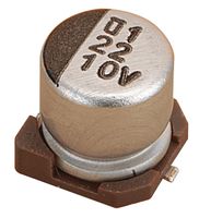 NICHICON UWX1C100MCL1GB SMD Aluminium Electrolytic Capacitor, Radial Can - SMD, 10 µF, 16 V, 2000 hours @ 85°C, Polar