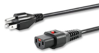 SCHAFFNER - TE CONNECTIVITY 812502-SF Mains Power Cord, NEMA 5-15P to IEC 60320 C13, 1.83 m, 10 A, 250 VAC, Black, IL13 Series