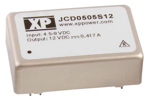 XP POWER JCD0512D03 Isolated Through Hole DC/DC Converter, 2:1 Input, ITE, DIP, 2:1, 5 W, 2 Output, 3.3 V