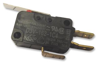 OMRON ELECTRONIC COMPONENTS D3V-162-1C4 Microswitch, Miniature, Hinge Lever, SPDT, Quick Connect, 16 A, 250 V