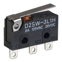 OMRON ELECTRONIC COMPONENTS D2SW-3L1D Microswitch, Subminiature, Lever, SPDT, Solder, 3 A