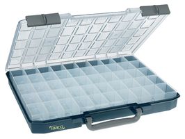RAACO 136280 Storage Box, CarryLite, 50 Inserts, Polypropylene, Polycarbonate, Blue, 413mm
