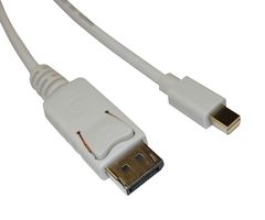 VIDEK 2409M-3 Audio / Video Cable Assembly, Mini DisplayPort Plug, DisplayPort Plug, 9.8 ft, 3 m