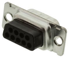 AMPHENOL COMMUNICATIONS SOLUTIONS 865609PLTXLF D Sub Connector Housing, 9 Ways, D Sub, DE, FCI 8656, Plug, Steel Body