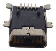 AMPHENOL COMMUNICATIONS SOLUTIONS 10033526-N3212MLF USB Connector, Mini USB Type B, USB 2.0, Receptacle, 5 Ways, Surface Mount, Right Angle