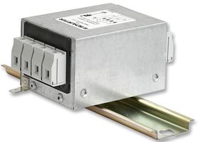 SCHURTER FMAD-MRYB-2010 Power Line Filter, Chassis, Industrial, 480 VAC, 20 A, Three Phase, 1 Stage, DIN Rail Mount