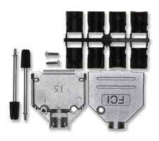 AMPHENOL COMMUNICATIONS SOLUTIONS 8655MH1501BLF D Sub Backshell, DA, 180°, Zinc Body