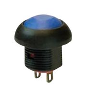 MULTICOMP PRO MCPAS6-B2-M1CES2-5L7 Pushbutton Switch, Illuminated, 15.2 mm, SPST, Off-(On), Round, Blue