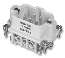 AMPHENOL SINE/TUCHEL C146 10A006 102 1 Heavy Duty Connector, Signal, Wire Protection, heavymate E Series, Insert, 6+PE Contacts, E6, Plug