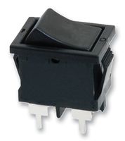 ARATAS A8L2115N2 Rocker Switch, DPST, Non Illuminated, Panel Mount, Black, A8L Series