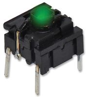 MULTIMEC 5GTH93522 Tactile Switch, 5G Series, Top Actuated, Through Hole, Plunger for Cap, 350 gf, 50mA at 24VDC