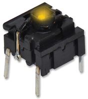 MULTIMEC 5GTH93542 Tactile Switch, 5G Series, Top Actuated, Through Hole, Plunger for Cap, 350 gf, 50mA at 24VDC