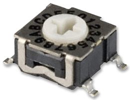 C&K COMPONENTS RTE1600G44 Rotary Coded Switch, RTE Series, Surface Mount, 16 Position, 30 VDC, Hexadecimal, 100 mA