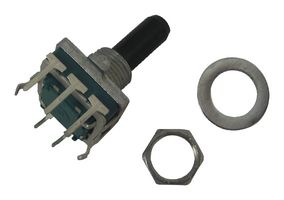 BOURNS PEC16-4220F-S0024 Rotary Encoder, Mechanical, Incremental, 24 PPR, 24 Detents, Vertical, With Momentary Push Switch