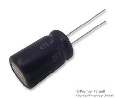 PANASONIC ECEA1EN471U Electrolytic Capacitor, 470 µF, 25 V, ± 20%, Radial Leaded, 2000 hours @ 85°C