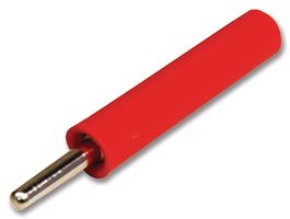 JOHNSON - CINCH CONNECTIVITY 105-0772-001 Test Connector, Tip Plug, 2mm Standard Tip Jack, 3.5 kV, 10 A, 16 AWG, Red