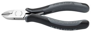 KNIPEX 77 02 135 H ESD Cutter, Precision, 135 mm, Diagonal, 2.2 mm, 83 °