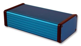 HAMMOND 1455K1601BU Metal Enclosure, 1455 Series, Extruded With Metal End Panels, Small, Extruded Aluminium, 40 mm