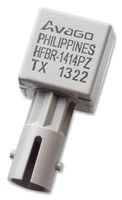 BROADCOM HFBR-1414PZ Fiber Optic Transmitter, Miniature Link, ST Port, 820 nm, 160 Mbaud, 2.7 km, 100 mA, 1.84 V, 3.8 V